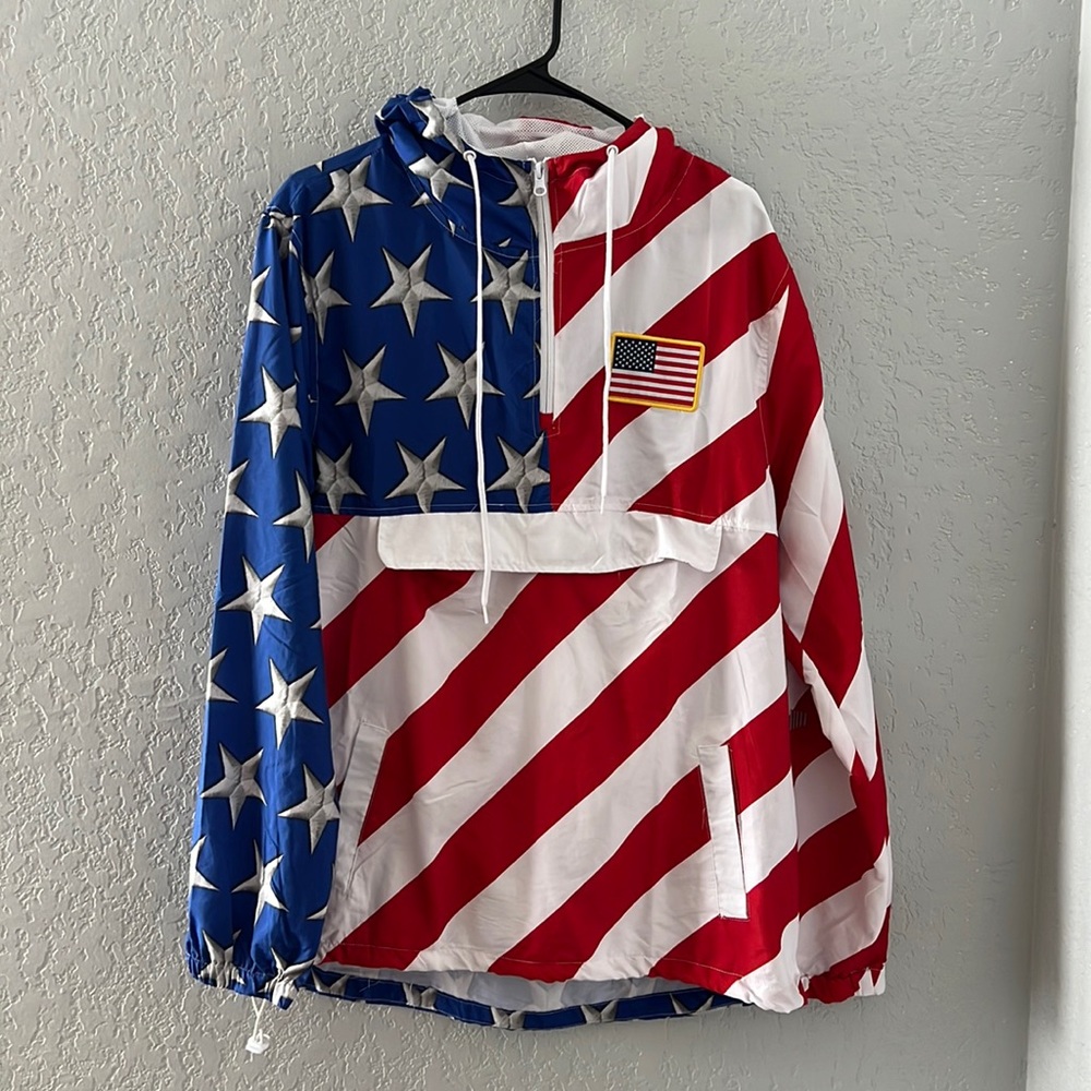 American Flag, USA windbreaker